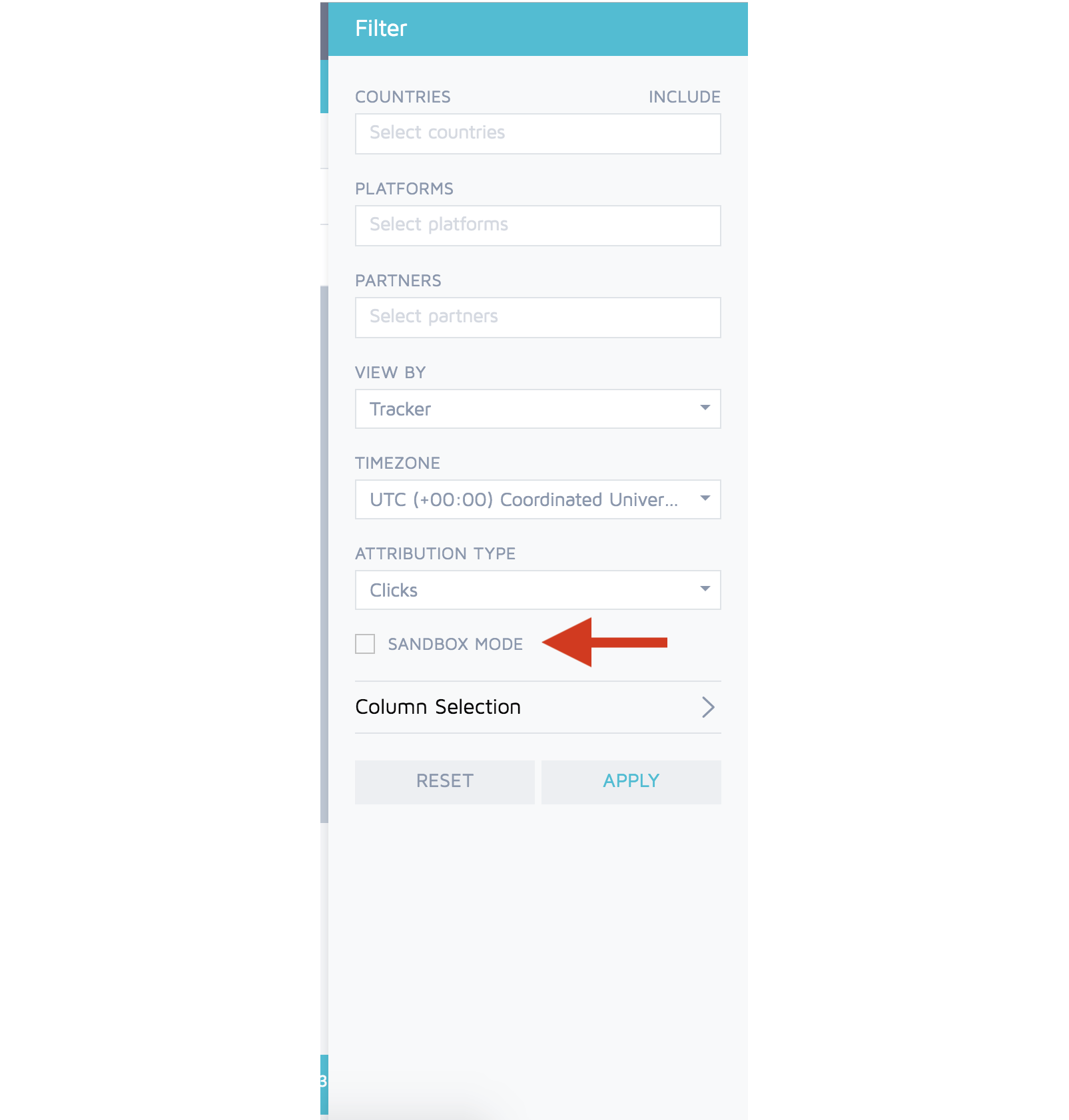 Use the "SANDBOX MODE" filter in Adjust to see sandbox events from RevenueCat