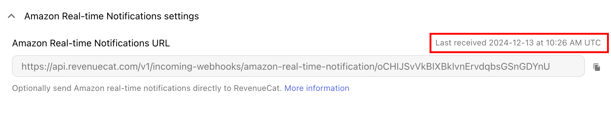 Last received timestamp in RevenueCat dashboard Last received timestamp in RevenueCat dashboard