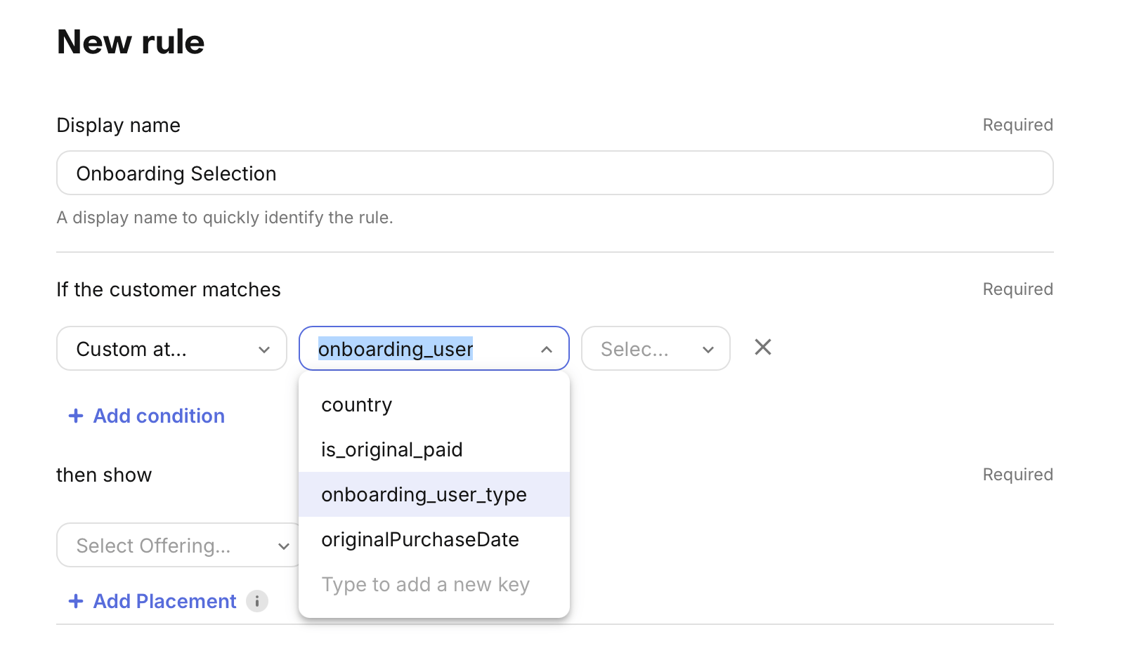 Custom Attribute Key