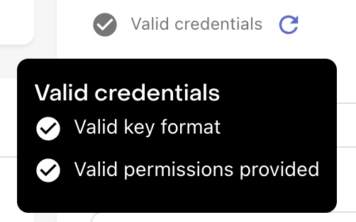 In-app purchase credential validator